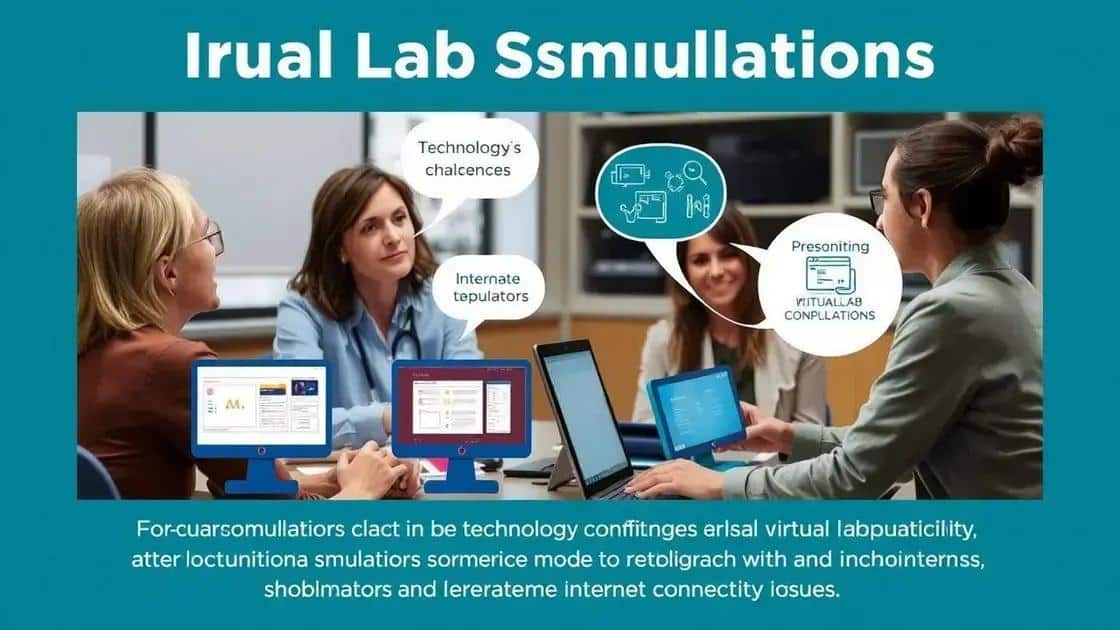 Challenges in implementing virtual lab simulations