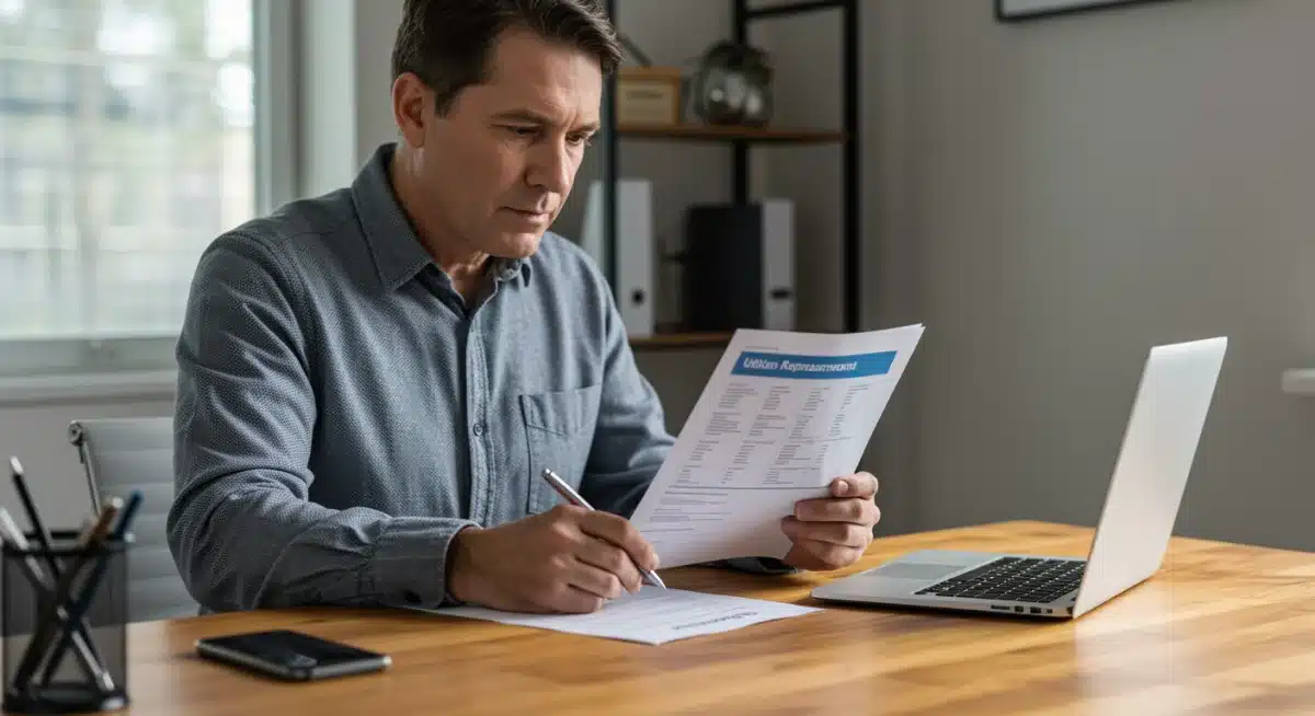 Person reviewing employer tuition reimbursement policy document