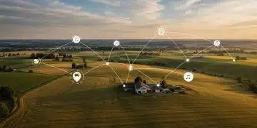 Digital network connecting rural American landscape