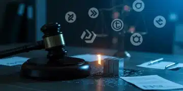 Gavel on circuit board symbolizing new tech regulations