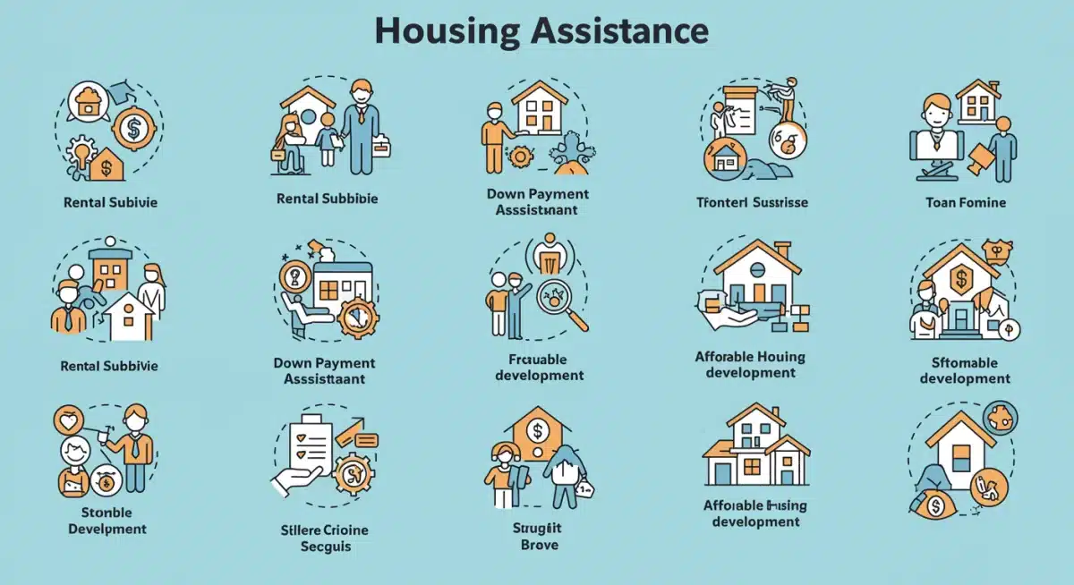 Infographic comparing various types of federal housing assistance programs and their benefits.