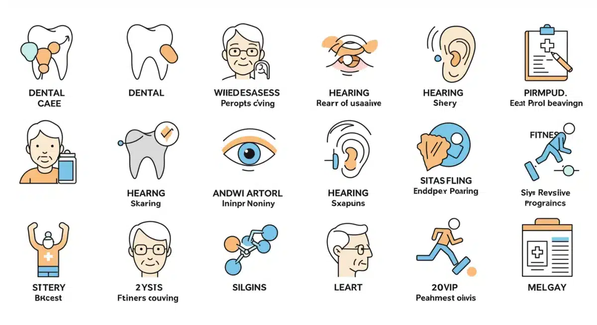 Infographic showing Medicare Advantage plan benefits