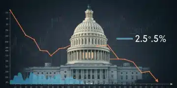 Graphic showing US inflation rate stabilizing at 2.5% by mid-2026