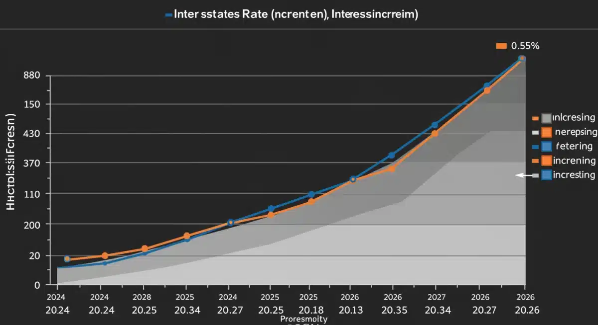 Chart illustrating potential interest rate trajectory and 0.25% hike