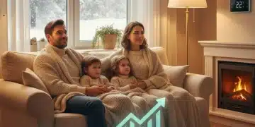 Family staying warm in their home with energy assistance