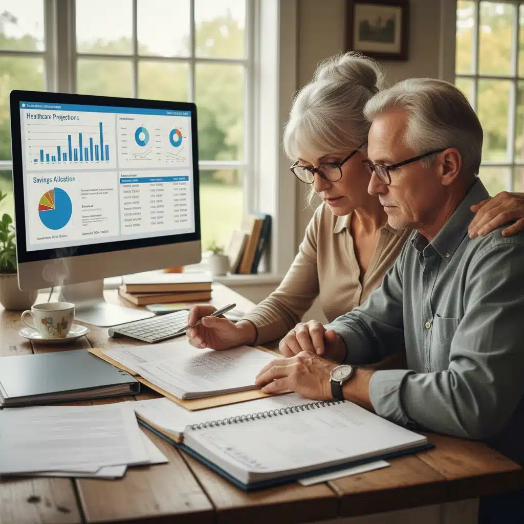 Older couple reviewing Medicare changes and financial planning
