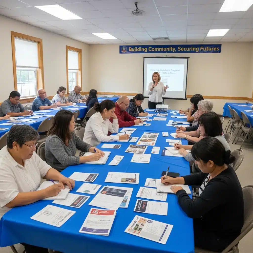 Community workshop attendees learning about federal housing assistance programs.