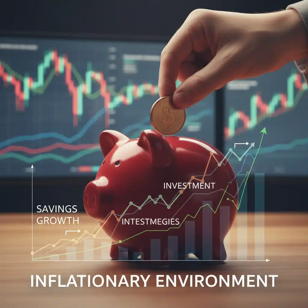 Saving money in a piggy bank amidst economic uncertainty