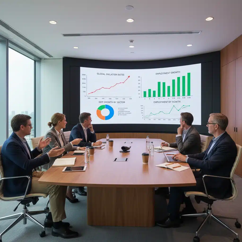 Economists analyzing inflation and employment data.