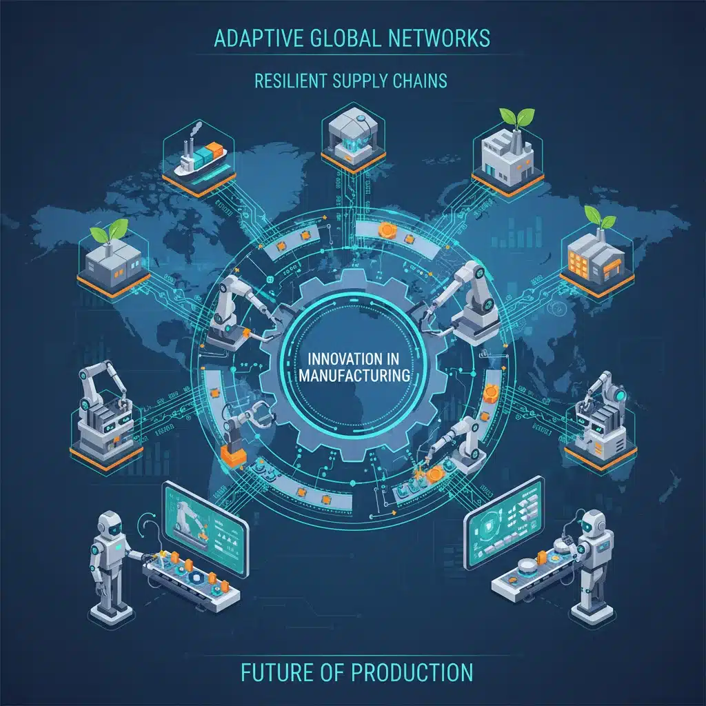 Infographic of advanced manufacturing and resilient supply chains