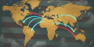 Global map showing BRICS nations and their expanding influence, geopolitical shift