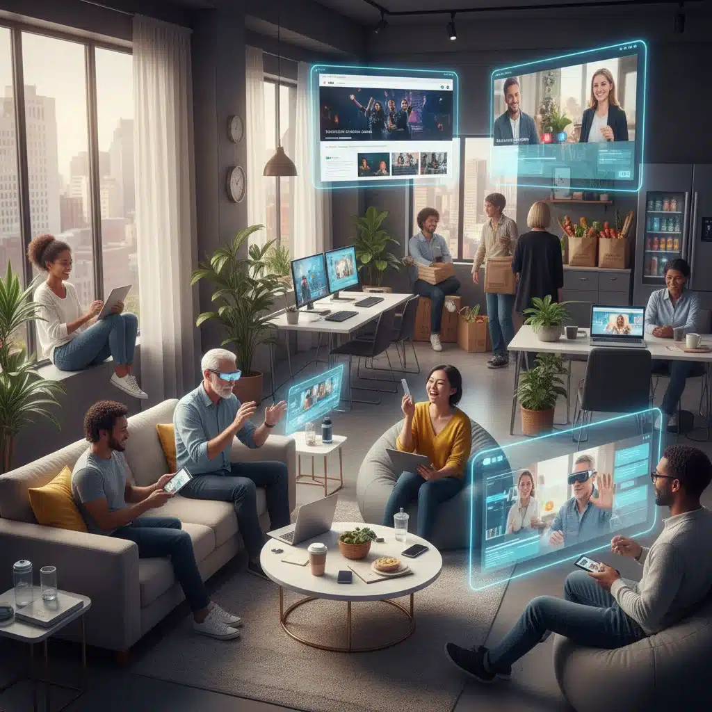 Consumers engaging with diverse digital services on multiple devices
