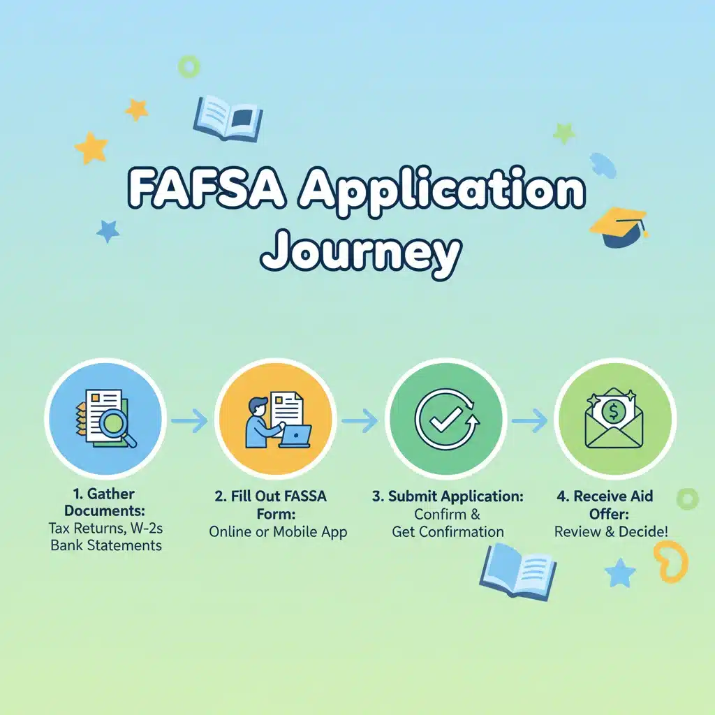 FAFSA application process infographic for Pell Grant eligibility