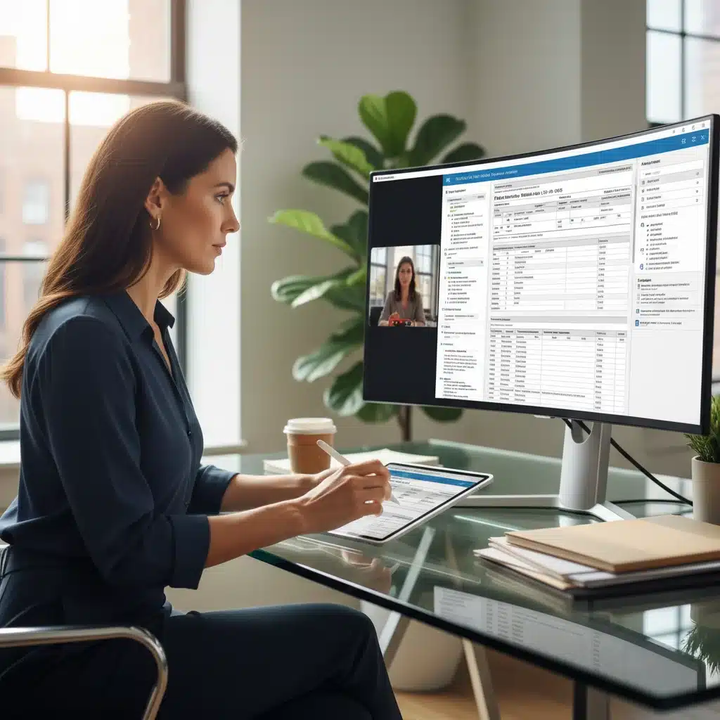 Person planning finances on computer with tax forms