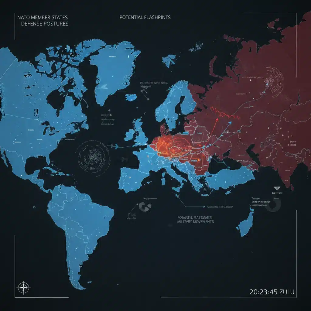 Strategic map of NATO's European defense posture