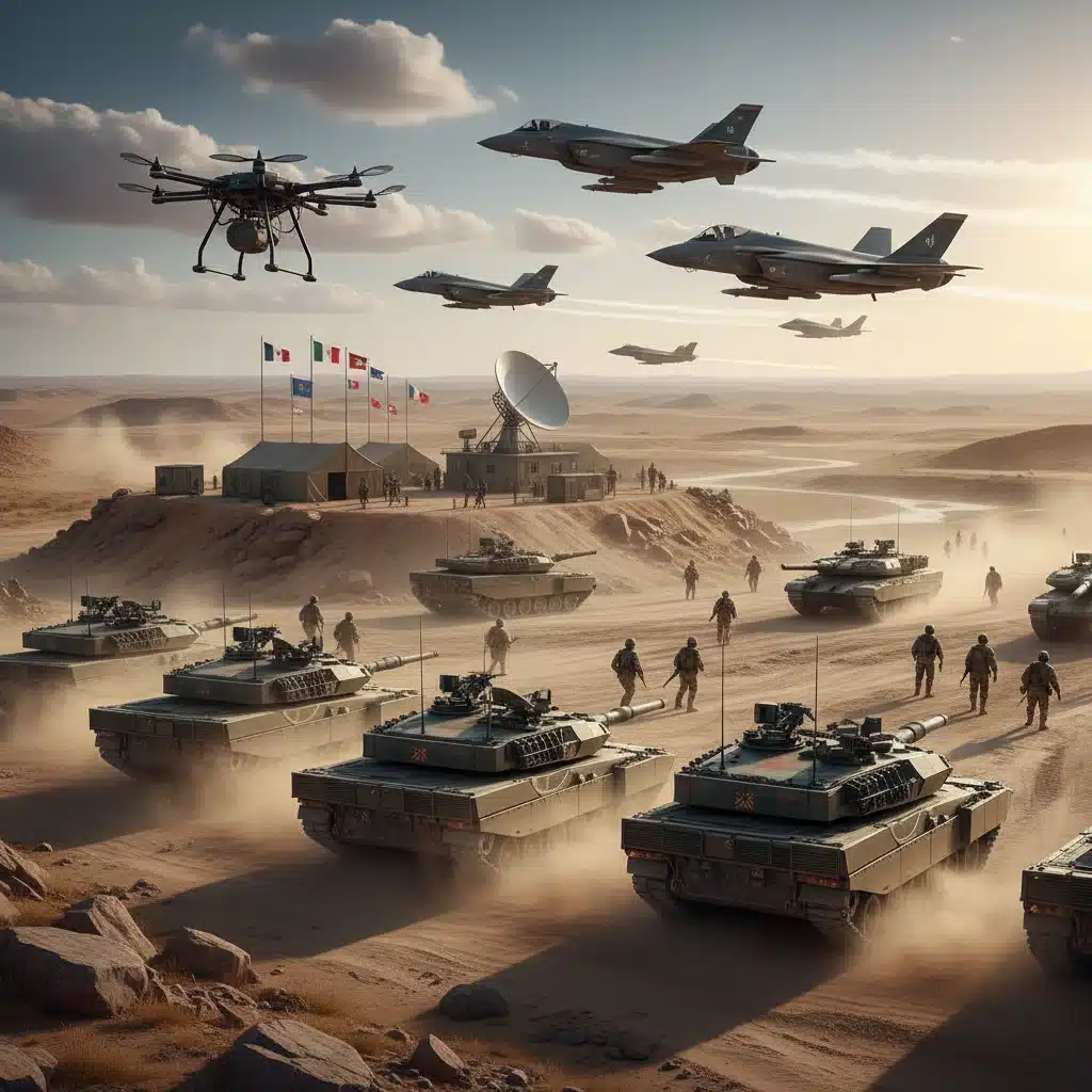 NATO forces conducting joint military exercises
