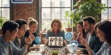 Professionals learning online with laptops and tablets, showcasing free online certifications for 2026