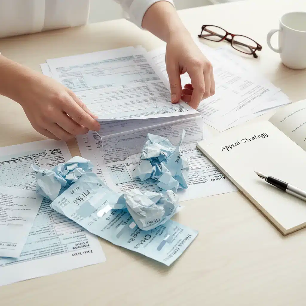 Organizing financial documents for appeal letter