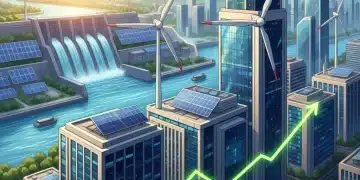 Illustration of renewable energy sources and a 25% federal incentive increase