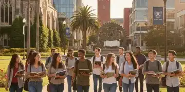 Students on campus, symbolizing educational aid and opportunities