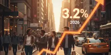 Graph showing US inflation rate at 3.2% in February 2026 with consumer spending background