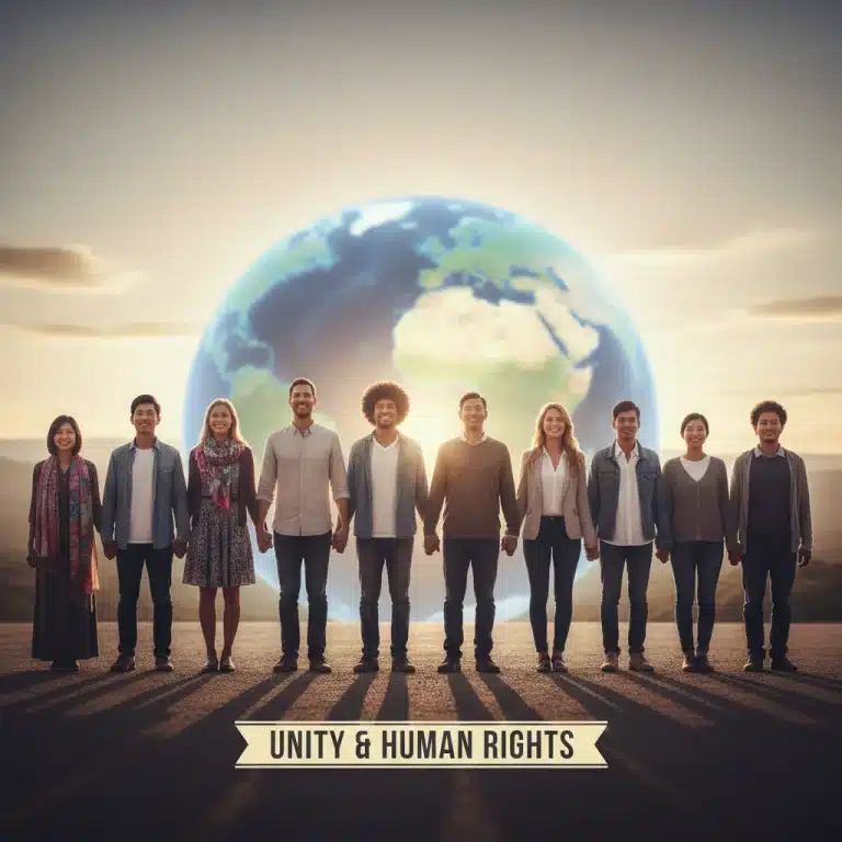 Diverse group united for global human rights
